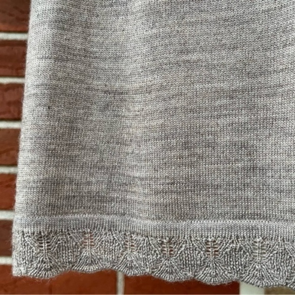 Tahari Merino Wool NWT Long Sleeve Brown White Sweater Dress 👗 - Picture 7 of 11